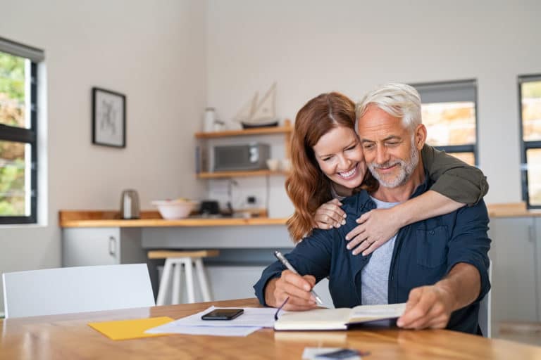 man signs up for employee benefits